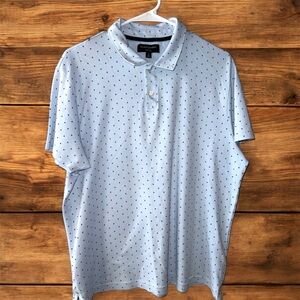 Light Blue Polka Dot Polo Shirt